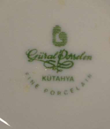 (L-837/2) Güral Porzelen, Kutahya kohvitassid-taldrikud, 6tk
