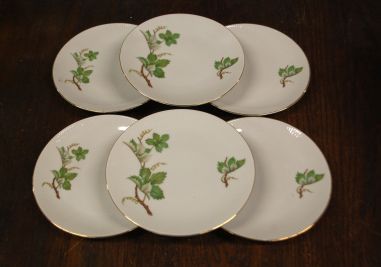 (L-838/3) Bavaria Winterling Marktleuthen, viinamarjaokstega salatitaldrikud, 6tk