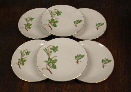(L-838/3) Bavaria Winterling Marktleuthen, viinamarjaokstega salatitaldrikud, 6tk