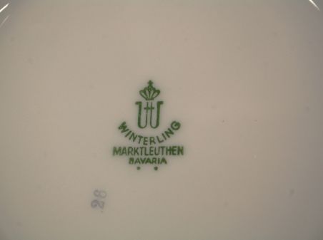 (L-838/3) Bavaria Winterling Marktleuthen, viinamarjaokstega salatitaldrikud, 6tk