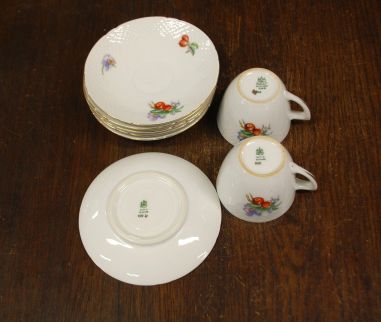(n-8070) Bing & Grondahl, Copenhagen, kohvitassid-taldrikud, komplekt