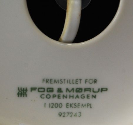 (n-8074) Royal Copenhagen, Kai Lange portselanist laualamp "Jäär"nr 927243