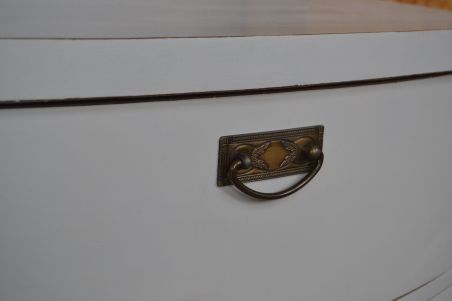 (n-8076) Valge kummut, 2 sahtlit
