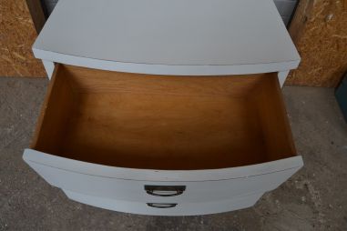(n-8076) Valge kummut, 2 sahtlit
