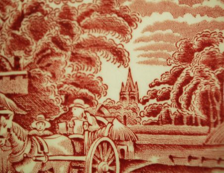 (n-2445) Woods Ware, Enoch Woods English Scenery, supi-pastataldrikud, 5tk