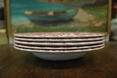 (n-2445) Woods Ware, Enoch Woods English Scenery, supi-pastataldrikud, 5tk