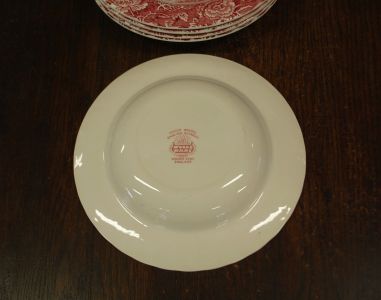 (n-2445) Woods Ware, Enoch Woods English Scenery, supi-pastataldrikud, 5tk