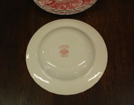 (n-2445) Woods Ware, Enoch Woods English Scenery, supi-pastataldrikud, 5tk
