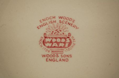 (n-2445) Woods Ware, Enoch Woods English Scenery, supi-pastataldrikud, 5tk