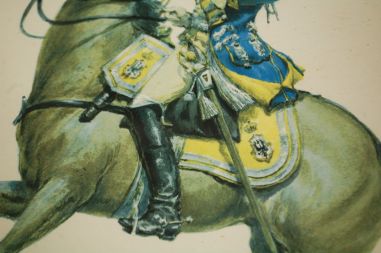 (n-7524) Raamitud militaarteemaline pilt "Köningreich Prensen um 1756"