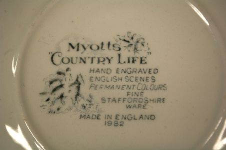 (n-3465/1) Myotts Country Life, hobustega sinised supi-pastataldrikud, 6tk