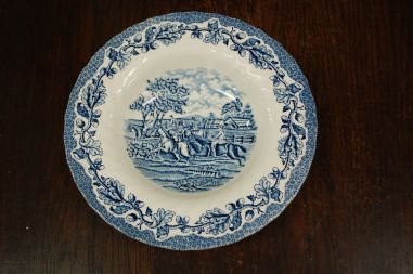 (n-3465/2) Myotts Country Life, hobustega sinised supi-pastataldrikud, 5tk