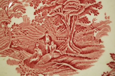 (n-3505/1) Enoch Wedgwood LTD, Woodland puljongikausid-taldrikud 6tk