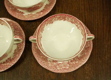 (n-3505/2) Enoch Wedgwood LTD, Woodland puljongikausid-taldrikud 4tk