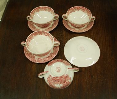 (n-3505/2) Enoch Wedgwood LTD, Woodland puljongikausid-taldrikud 4tk