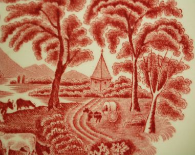 (n-3535)  Enoch Woods English Scenery, Woods Ware supi-pastataldrikud, 6tk