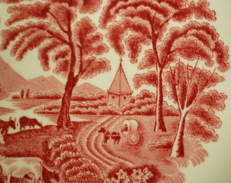 (n-3535)  Enoch Woods English Scenery, Woods Ware supi-pastataldrikud, 6tk