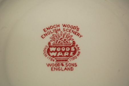 (n-3535)  Enoch Woods English Scenery, Woods Ware supi-pastataldrikud, 6tk