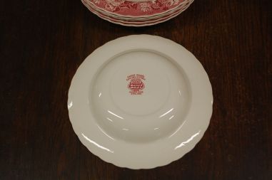 (n-3535)  Enoch Woods English Scenery, Woods Ware supi-pastataldrikud, 6tk