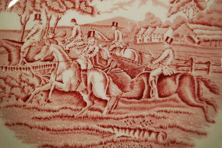 (n-4967/2) Myotts Country Life, hobustega punased supi-pastataldrikud, 6tk