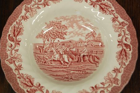 (n-4967/3) Myotts Country Life, hobustega punased supi-pastataldrikud, 4tk