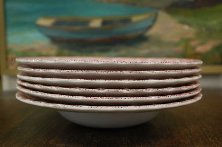 (n-4967/4) Myotts Country Life, hobustega punased supi-pastataldrikud, 6tk