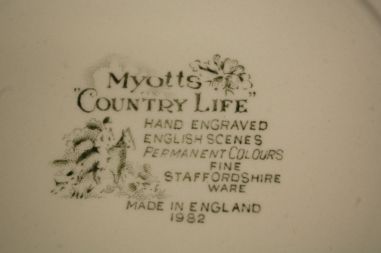 (n-4967/6) Myotts Country Life, hobustega punased salatitaldrikud, 4tk