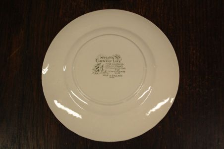 (n-4967/6) Myotts Country Life, hobustega punased salatitaldrikud, 4tk