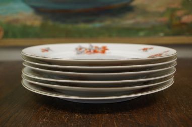 (n-3556/1) K&A Krautheim, Selb Bavaria, lillelised salatitaldrikud, 6tk
