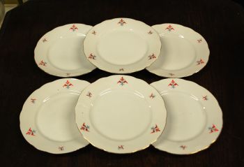 (n-3568/1) Bavaria Eschenbach Art Deco salatitaldrikud, 6tk
