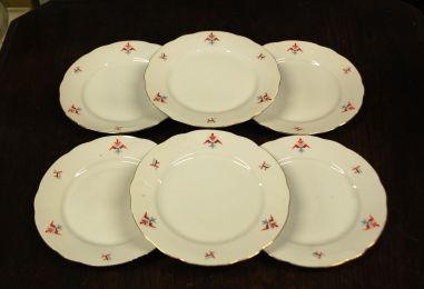 (n-3568/1) Bavaria Eschenbach Art Deco salatitaldrikud, 6tk