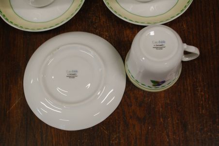 (n-3458) CreaTable ,"Cornwall" puuviljadega kohvitassid-taldrikud, 3tk