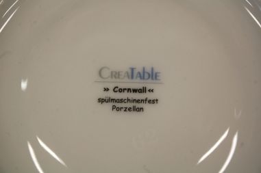 (n-3458) CreaTable ,"Cornwall" puuviljadega kohvitassid-taldrikud, 3tk