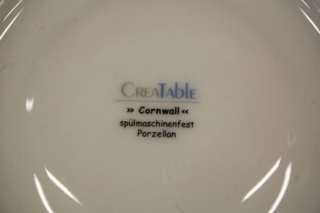(n-3458) CreaTable ,"Cornwall" puuviljadega kohvitassid-taldrikud, 3tk