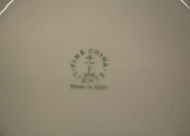 (n-3666/1) Lichte GDR, lillede ja lipsudega salatitaldrikud, 6tk
