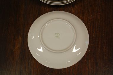 (n-3666/1) Lichte GDR, lillede ja lipsudega salatitaldrikud, 6tk
