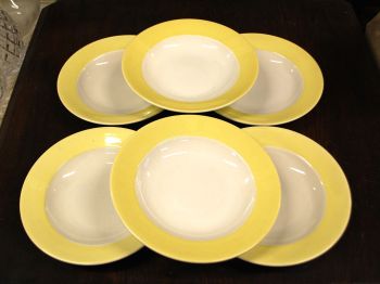(11-329/3) Boch Freres la Louviere, kollased supi-pastataldrikud, 6tk