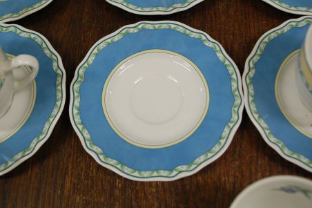 (n-6525/3) Heinrich Winterling Marktleuthen, puuviljadega tassid-taldrikud, 6tk