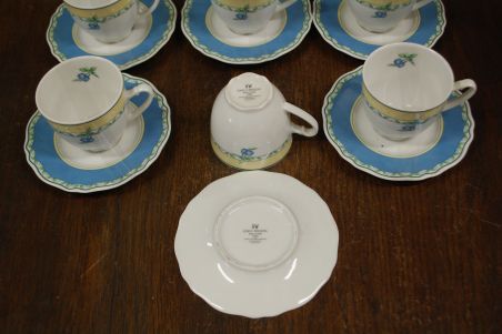 (n-6525/3) Heinrich Winterling Marktleuthen, puuviljadega tassid-taldrikud, 6tk