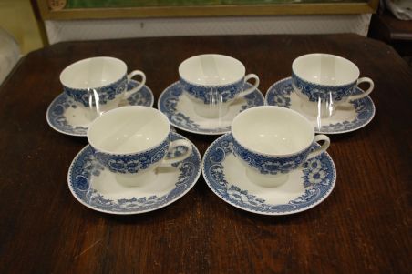 (n-3973) Bavaria Marktleuthen Winterling, Caracolor, kohvitassid-taldrikud, 5tk