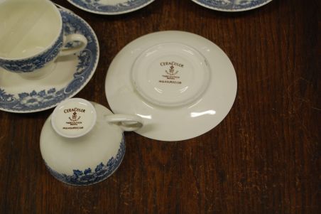 (n-3973) Bavaria Marktleuthen Winterling, Caracolor, kohvitassid-taldrikud, 5tk