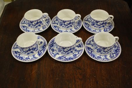 (n-3000) Royal Porcelain, suuremad kohvitassi-taldrikud, 6tk