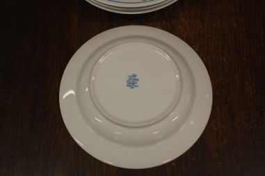 (n-4049/3) Jäger Eisenberg Original Blau Saks, õlelille mustriga supi-pastataldrikud, 4tk