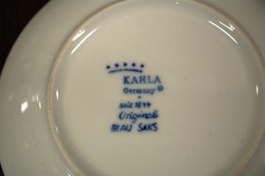 (n-4048) Kahla Original Blau Saks õlelillemustriga kohvitassid-taldrikud, 4tk