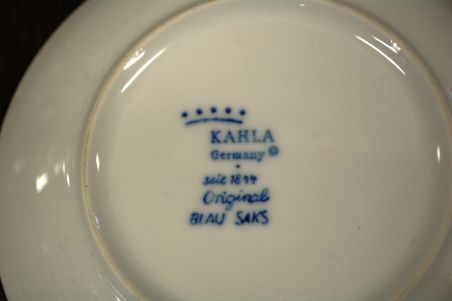(n-4048) Kahla Original Blau Saks õlelillemustriga kohvitassid-taldrikud, 4tk