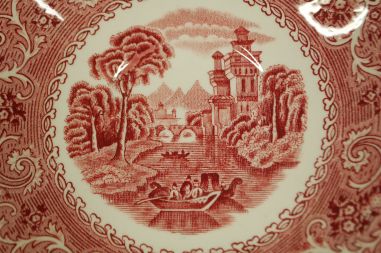 (n-1791/1) Enoch Wedgwood "River scene" puljongitassid-taldrikud, 6tk