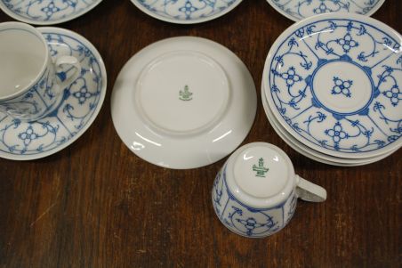 (n-7600/2) Bavaria Winterling õlelillemustriga kohvitassid-taldrikud, 5tk+taldrikud 5tk