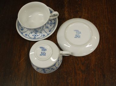 (n-7602) Kahla Original Blau Saks õlelillemustriga  kohvitassid-taldrikud, 2tk