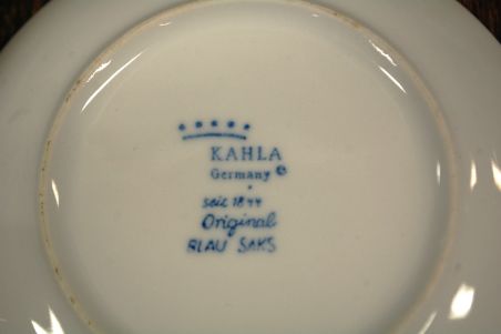 (n-7602) Kahla Original Blau Saks õlelillemustriga  kohvitassid-taldrikud, 2tk