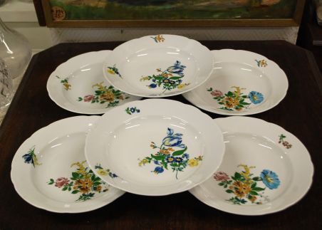 (n-4522/4) Kahla lillelised  supi-pastataldrikud, 6tk